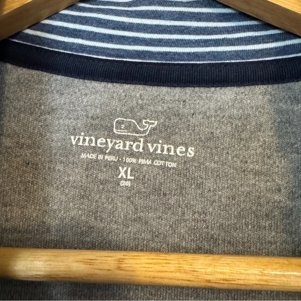 Vineyard Vines Pima Cotton 1/4 Zip Pullover‎ Sweatshirt Youth Size XL (20) Gray
